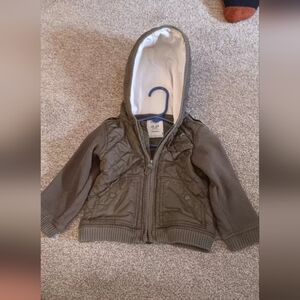 GAP Kids Olive Hooded Puffer Jacket